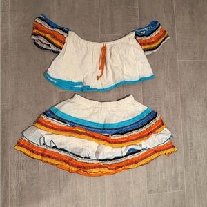 CHIO DI STEFANIA Linen Skirt Set